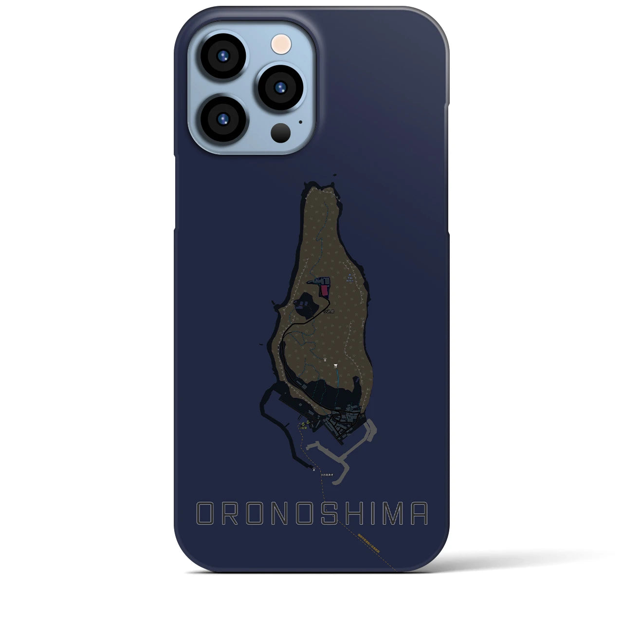 【小呂島(福岡県)】地図柄iPhoneケース(バックカバータイプ)