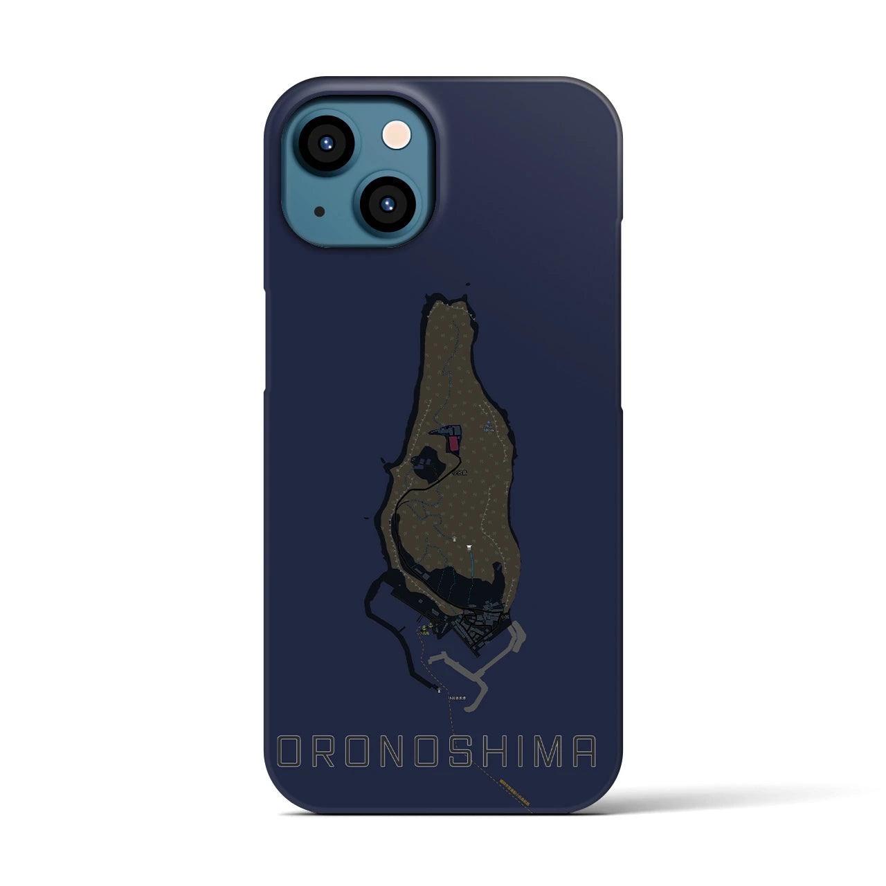 【小呂島(福岡県)】地図柄iPhoneケース(バックカバータイプ)