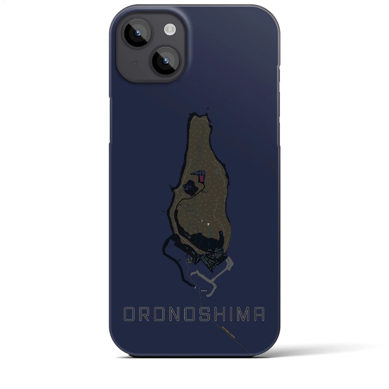 【小呂島(福岡県)】地図柄iPhoneケース(バックカバータイプ)