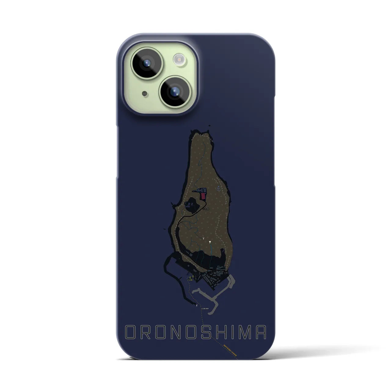 【小呂島(福岡県)】地図柄iPhoneケース(バックカバータイプ)