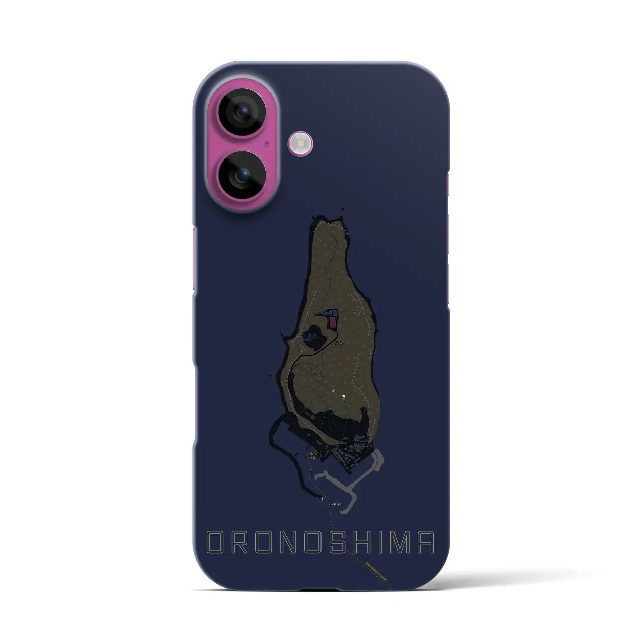【小呂島(福岡県)】地図柄iPhoneケース(バックカバータイプ)