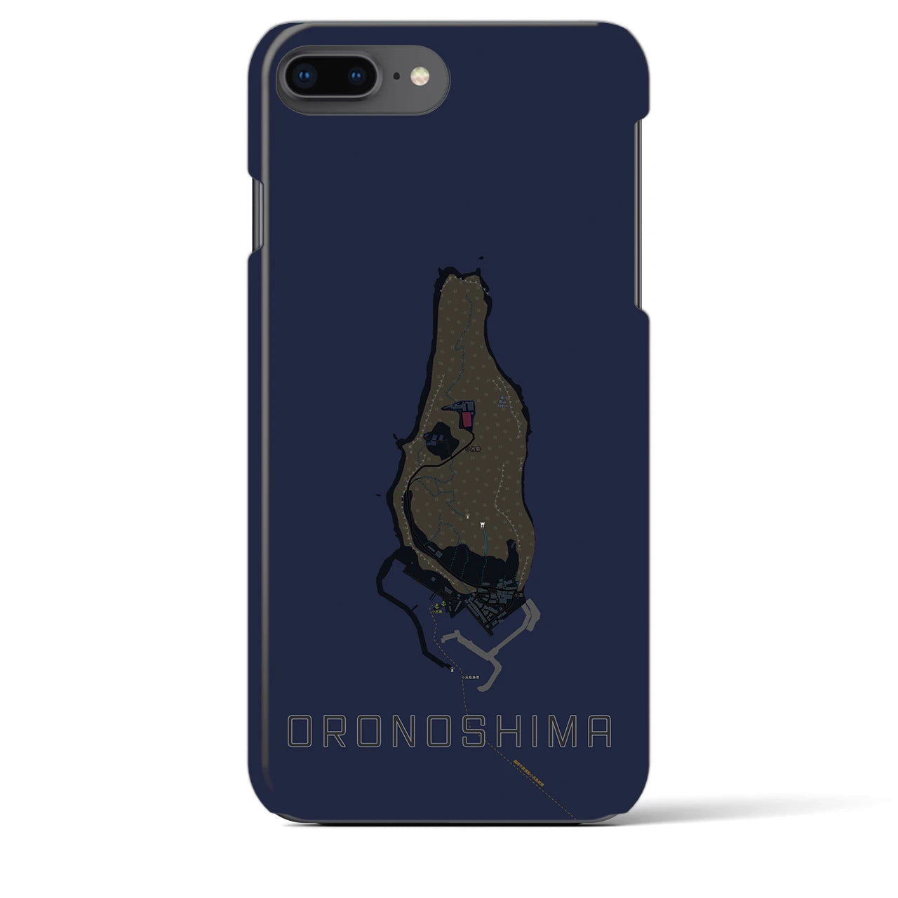 【小呂島(福岡県)】地図柄iPhoneケース(バックカバータイプ)
