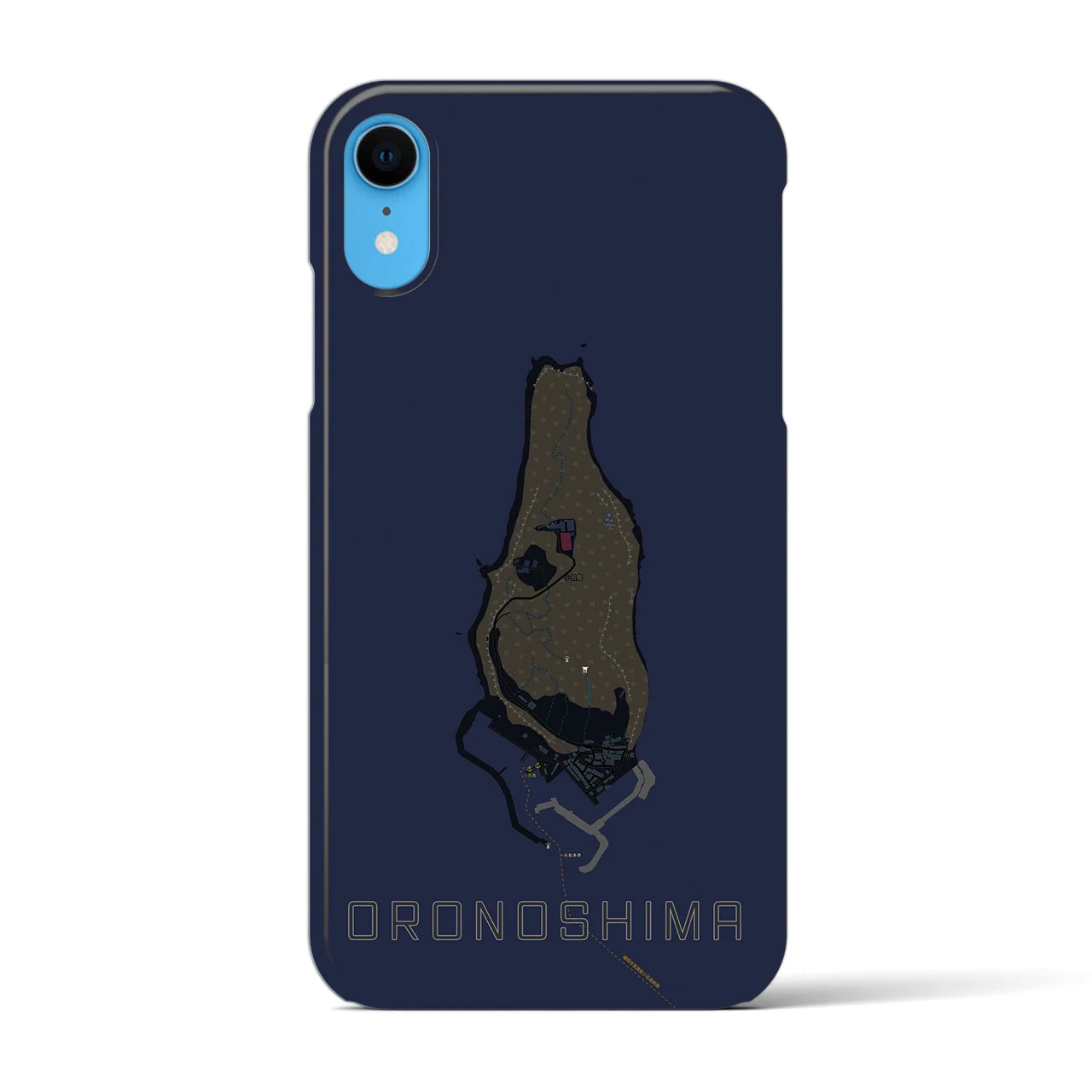 【小呂島(福岡県)】地図柄iPhoneケース(バックカバータイプ)