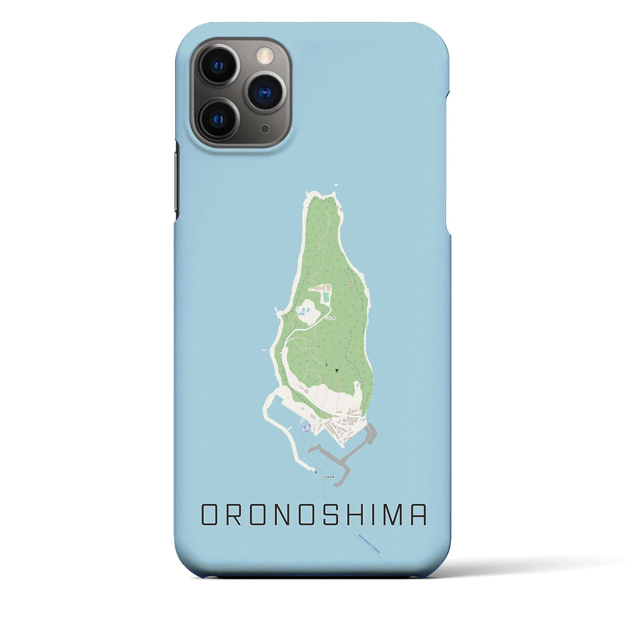 【小呂島(福岡県)】地図柄iPhoneケース(バックカバータイプ)