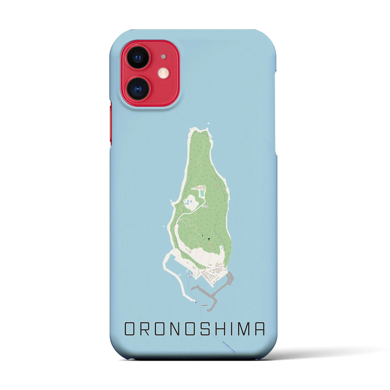 【小呂島(福岡県)】地図柄iPhoneケース(バックカバータイプ)