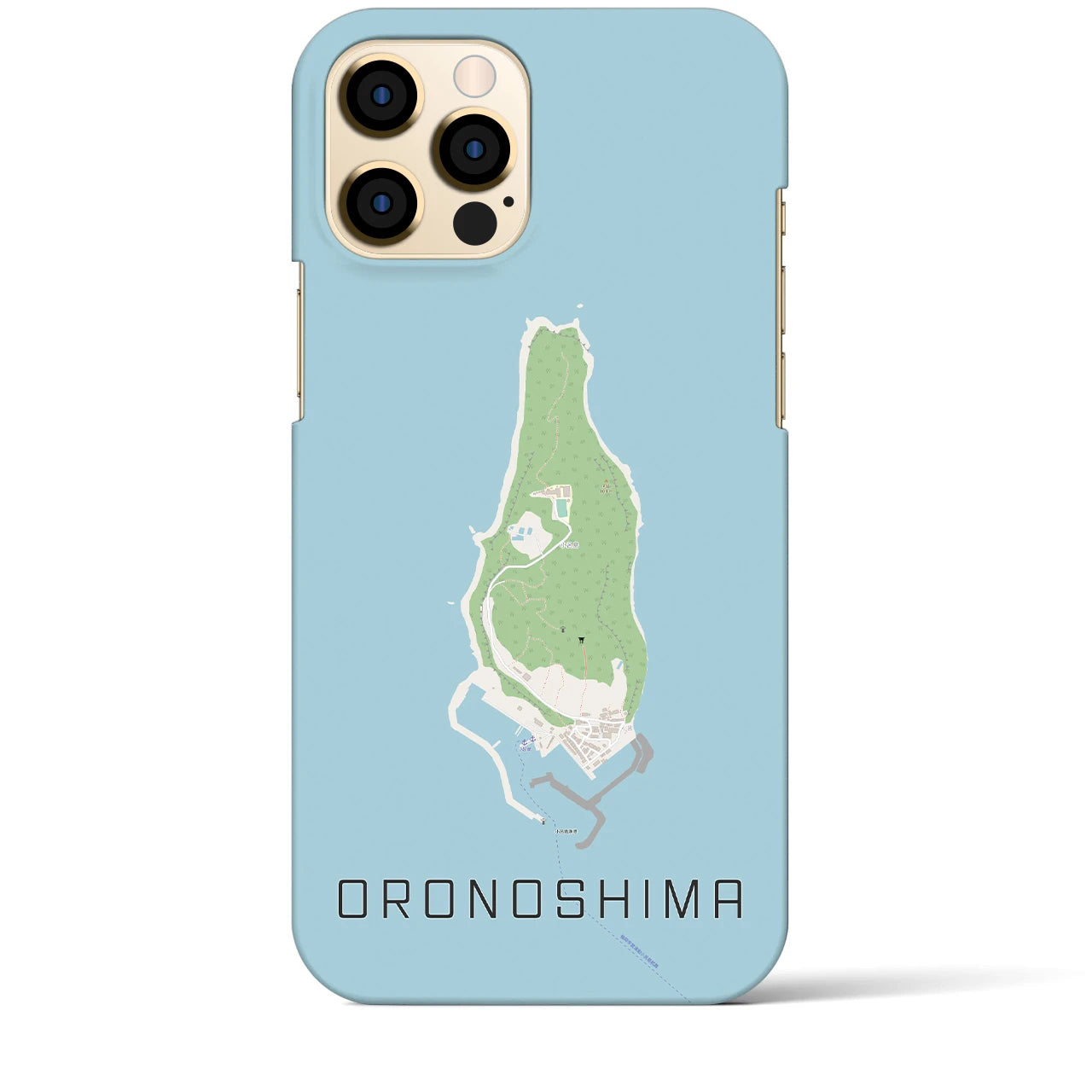 【小呂島(福岡県)】地図柄iPhoneケース(バックカバータイプ)