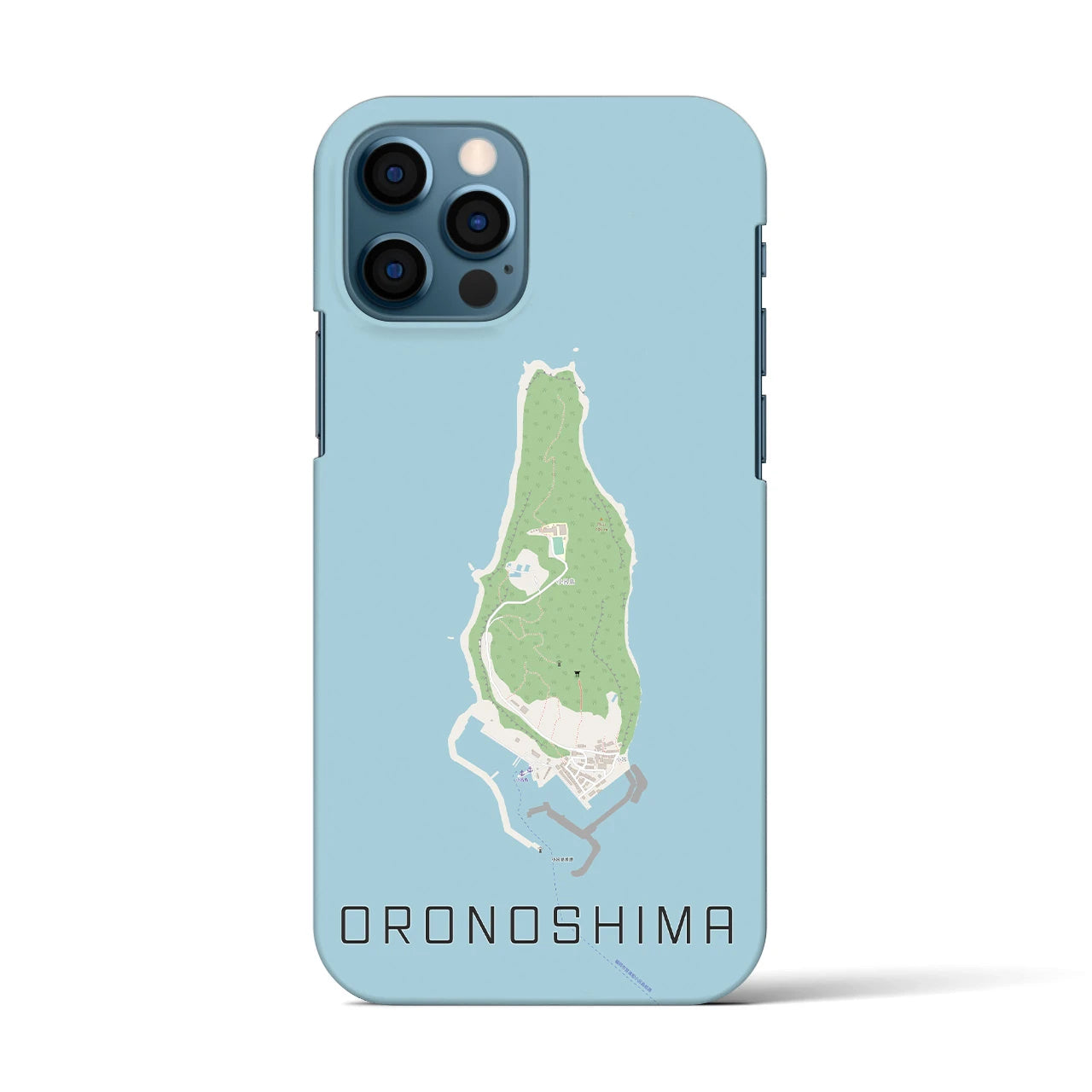 【小呂島(福岡県)】地図柄iPhoneケース(バックカバータイプ)