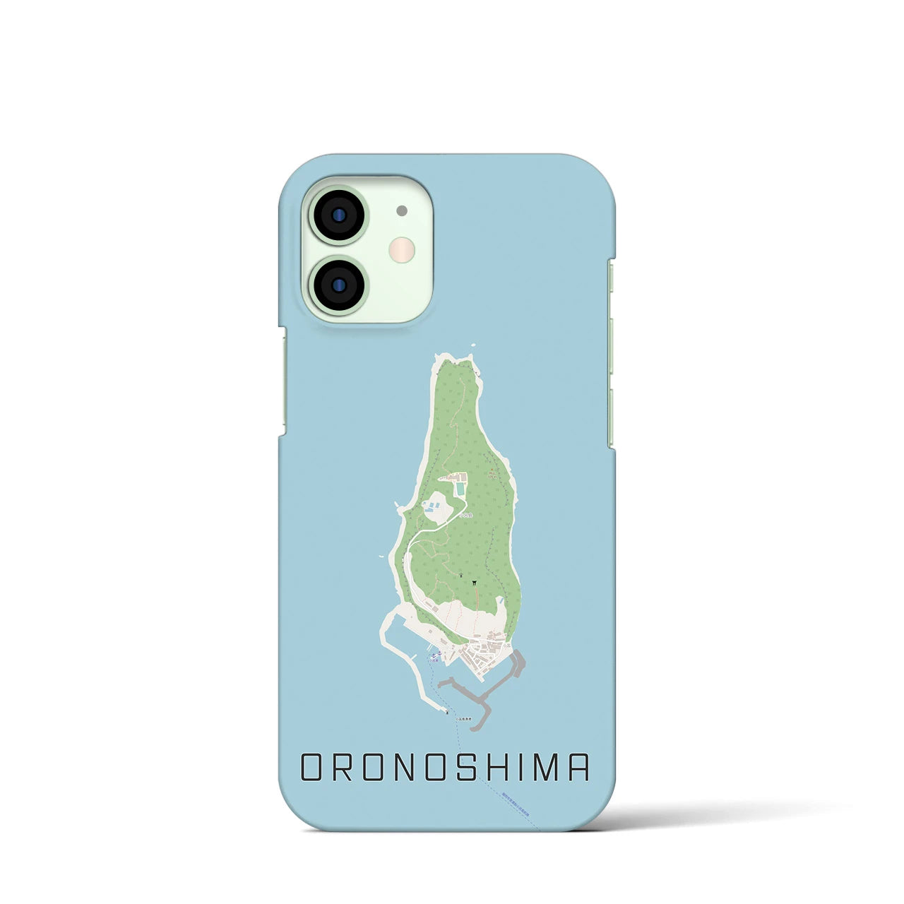 【小呂島(福岡県)】地図柄iPhoneケース(バックカバータイプ)