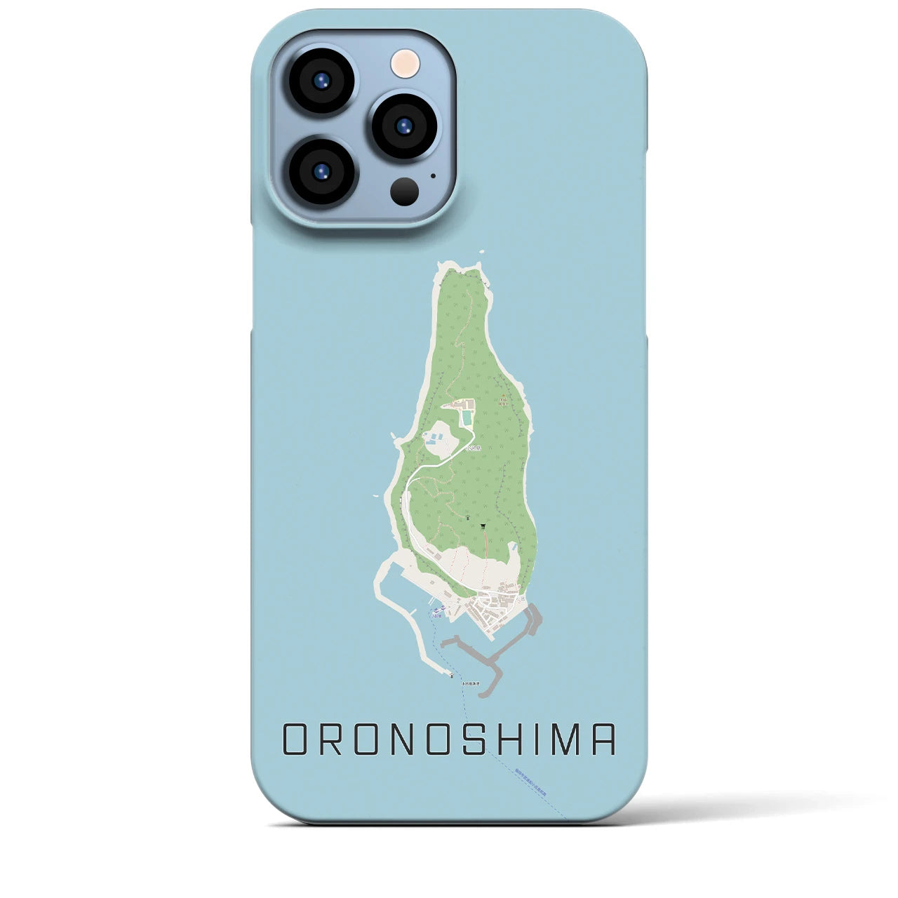 【小呂島(福岡県)】地図柄iPhoneケース(バックカバータイプ)