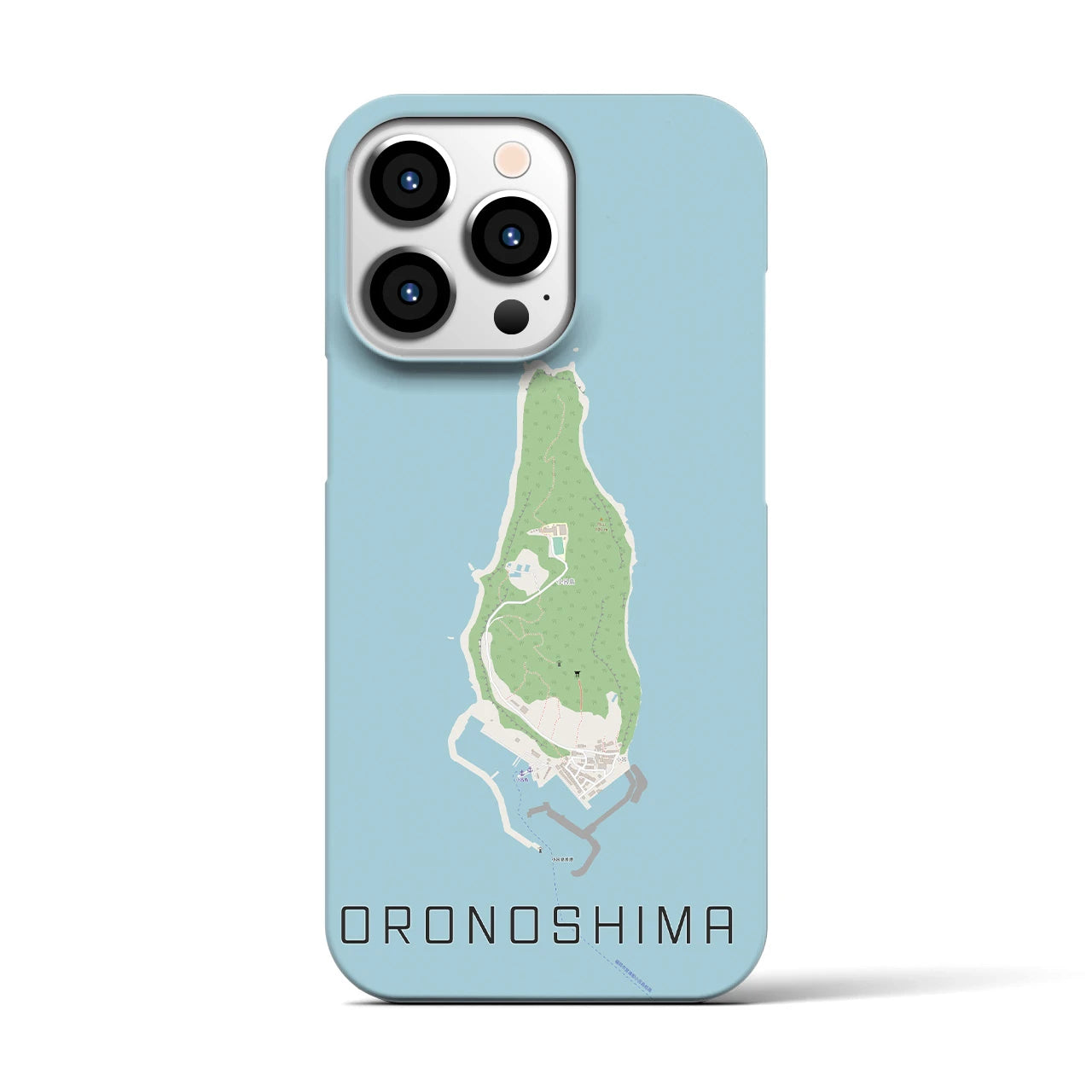 【小呂島(福岡県)】地図柄iPhoneケース(バックカバータイプ)