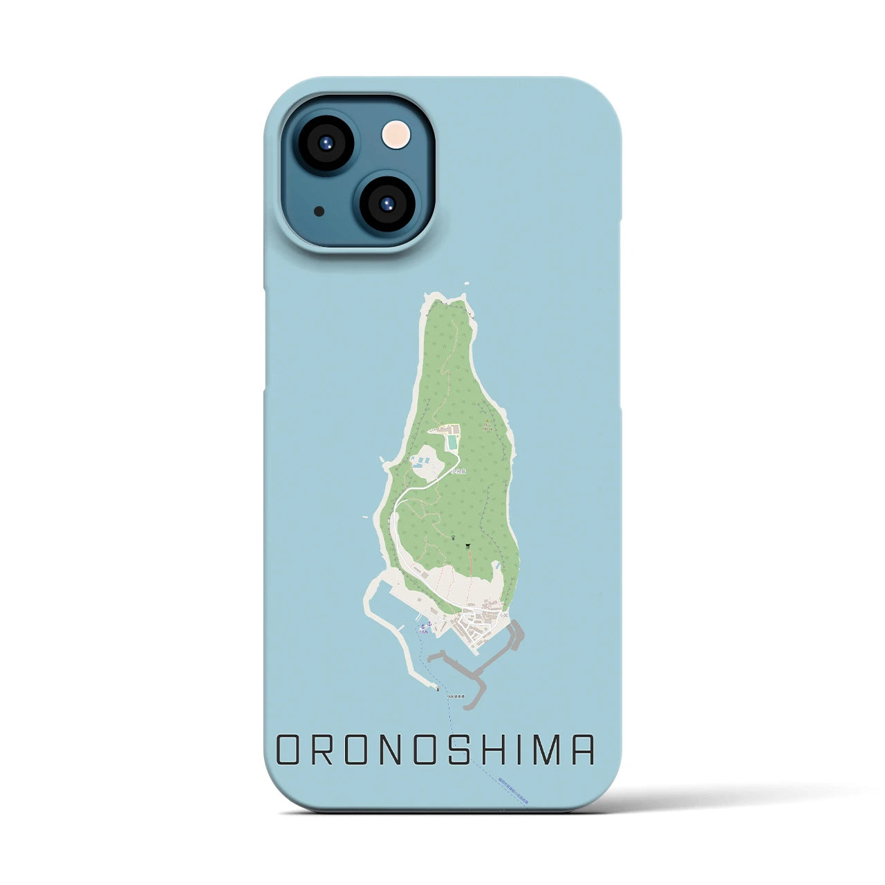 【小呂島(福岡県)】地図柄iPhoneケース(バックカバータイプ)