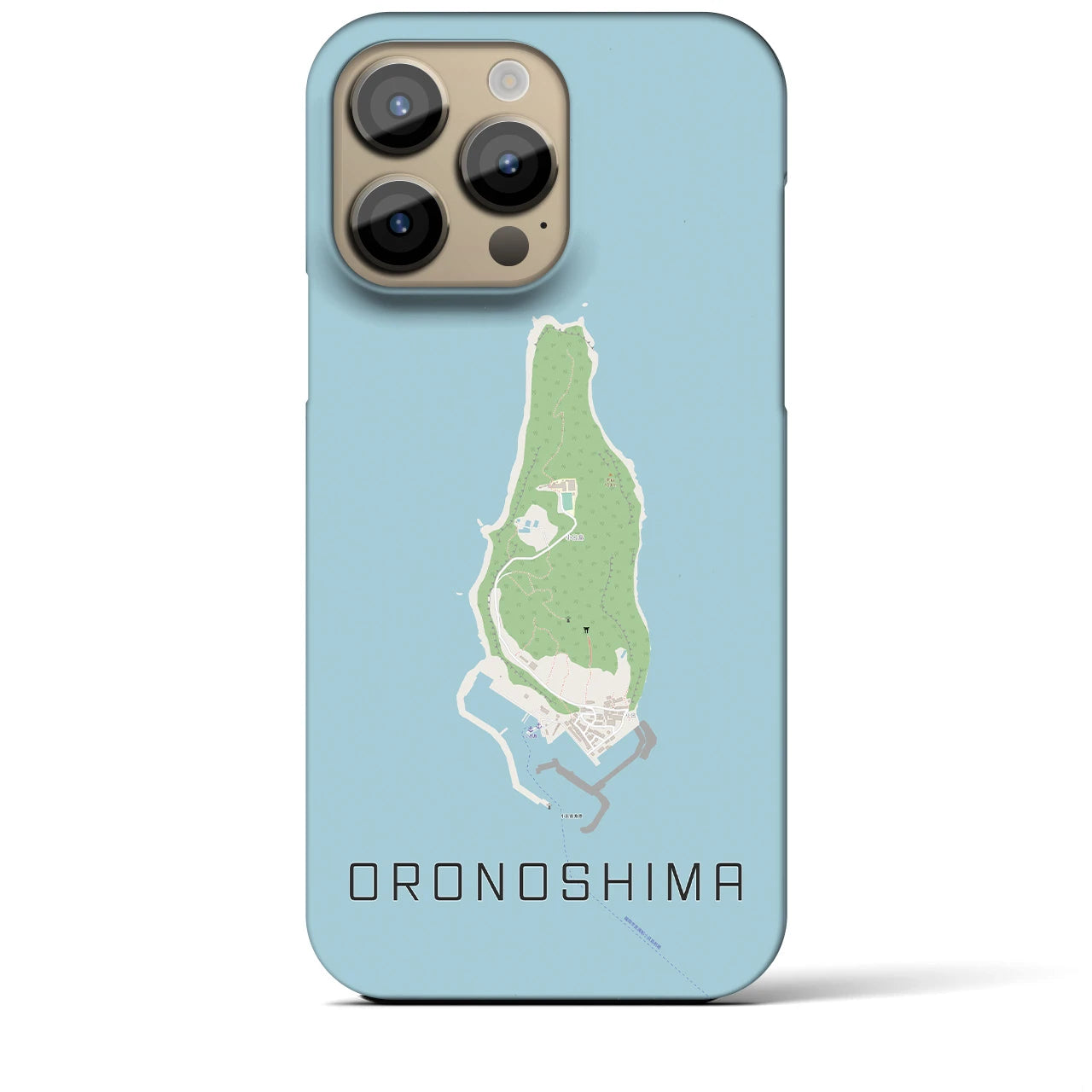 【小呂島(福岡県)】地図柄iPhoneケース(バックカバータイプ)