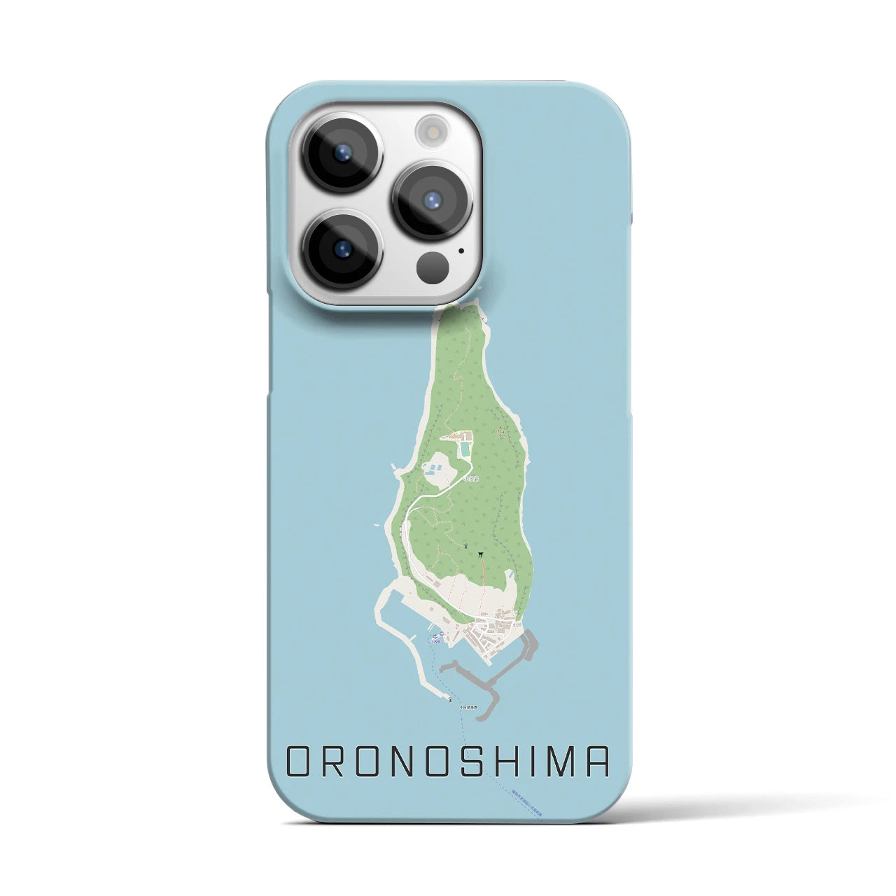 【小呂島(福岡県)】地図柄iPhoneケース(バックカバータイプ)