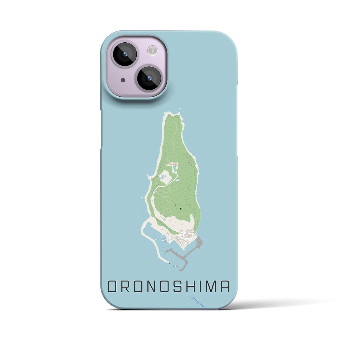 【小呂島(福岡県)】地図柄iPhoneケース(バックカバータイプ)