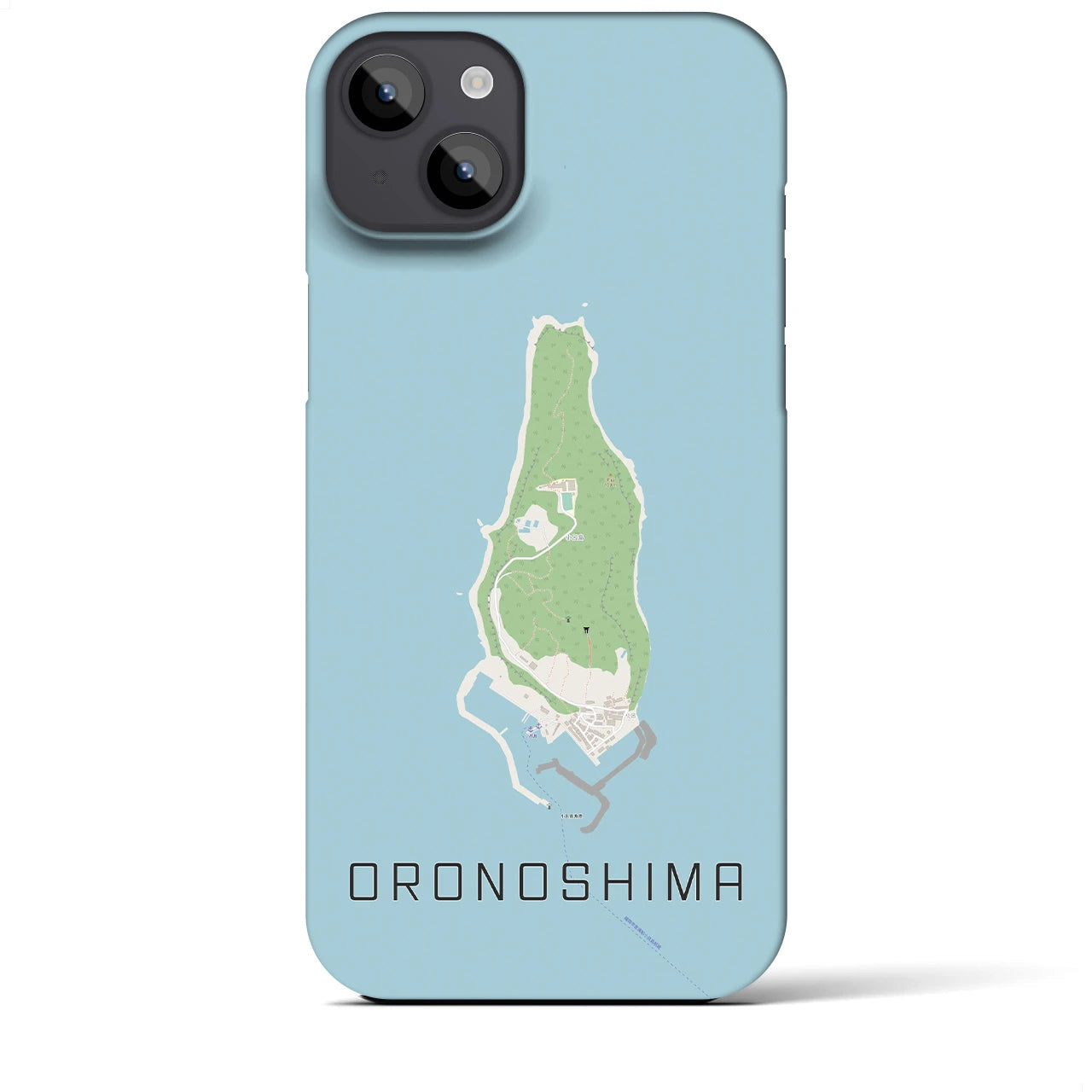 【小呂島(福岡県)】地図柄iPhoneケース(バックカバータイプ)