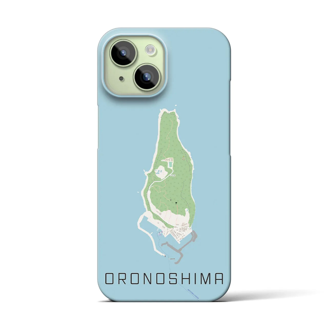 【小呂島(福岡県)】地図柄iPhoneケース(バックカバータイプ)