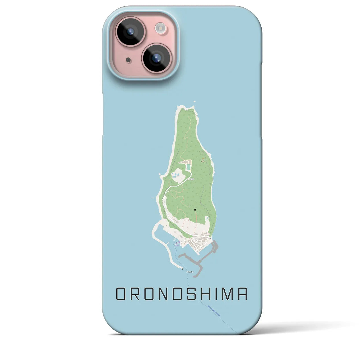 【小呂島(福岡県)】地図柄iPhoneケース(バックカバータイプ)