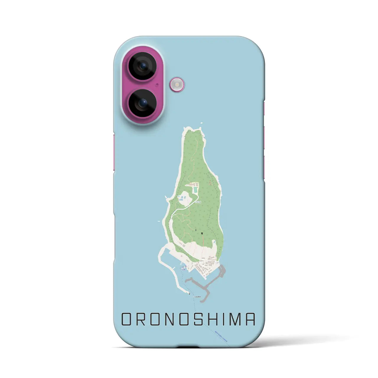 【小呂島(福岡県)】地図柄iPhoneケース(バックカバータイプ)
