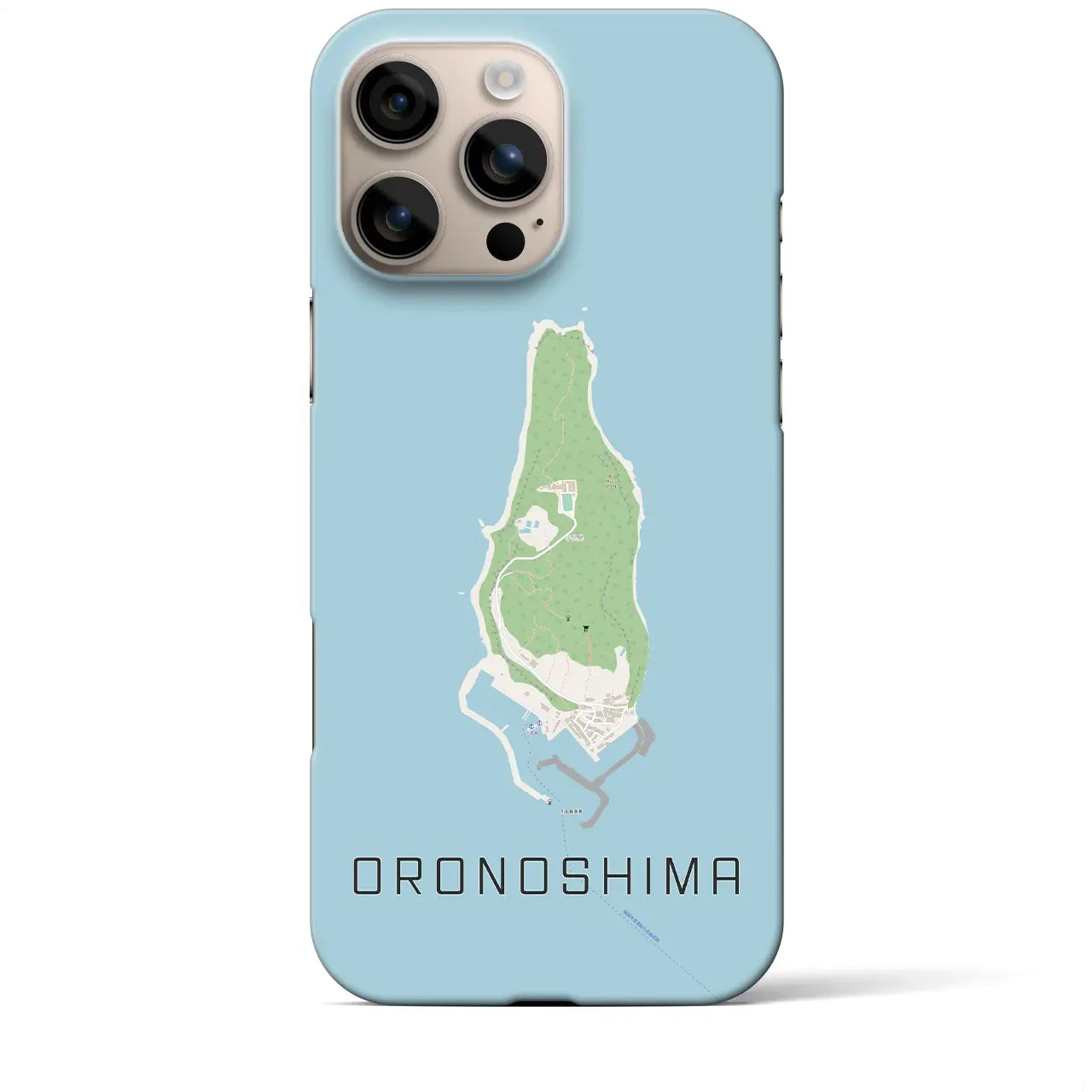 【小呂島(福岡県)】地図柄iPhoneケース(バックカバータイプ)