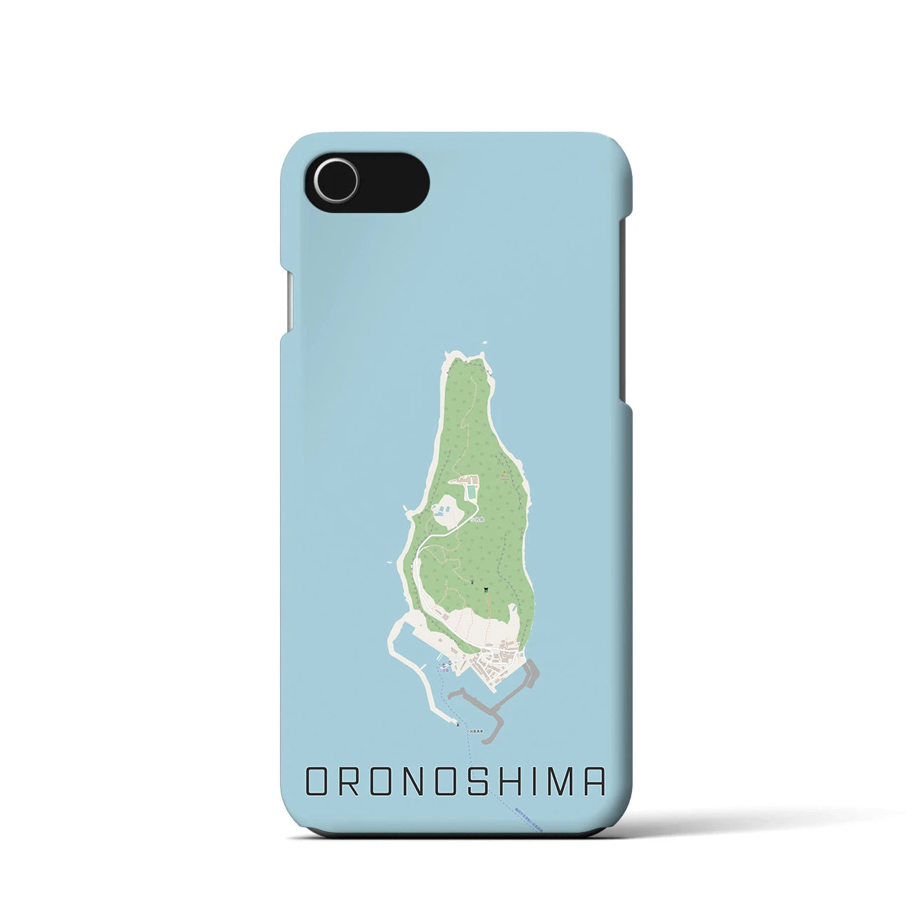 【小呂島(福岡県)】地図柄iPhoneケース(バックカバータイプ)