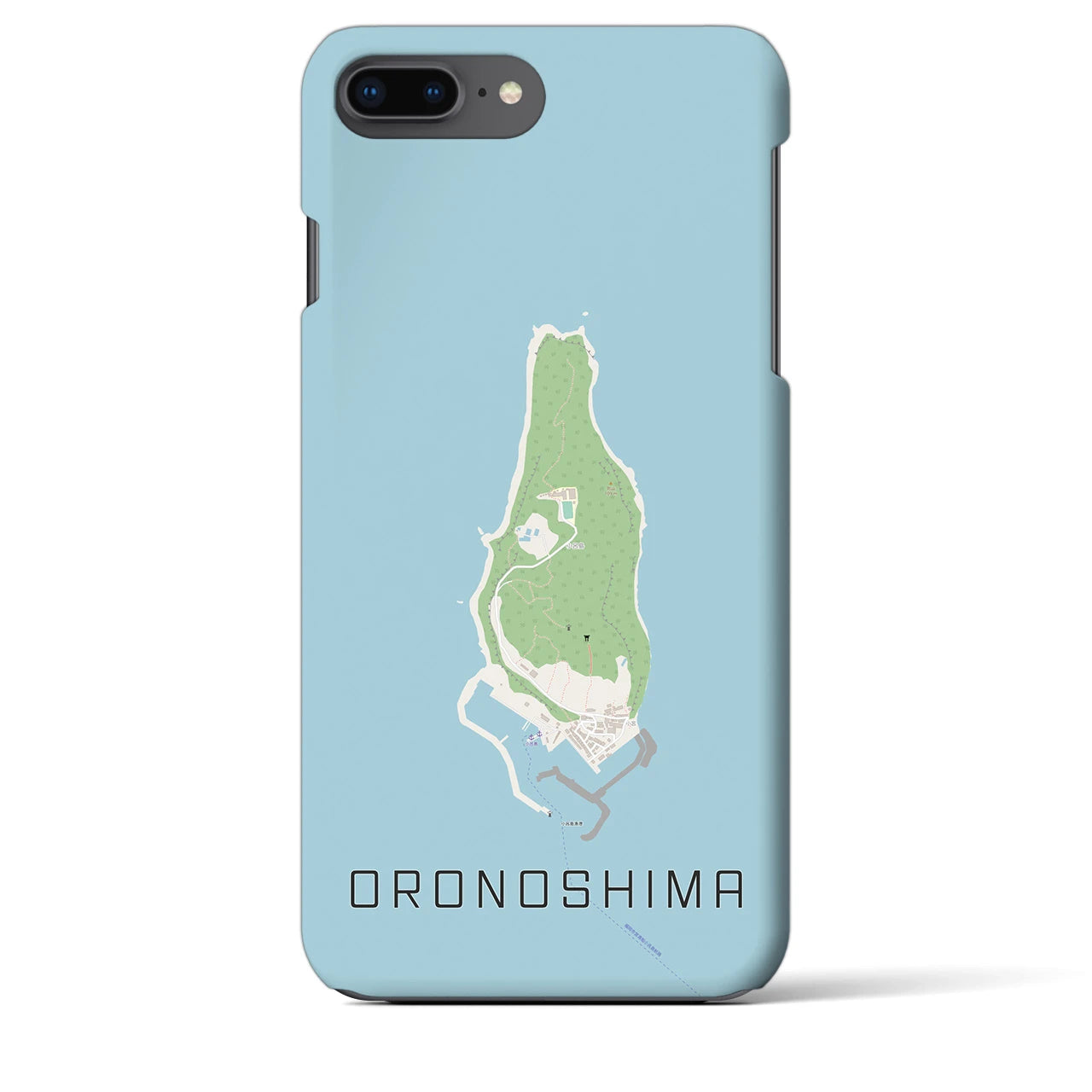 【小呂島(福岡県)】地図柄iPhoneケース(バックカバータイプ)