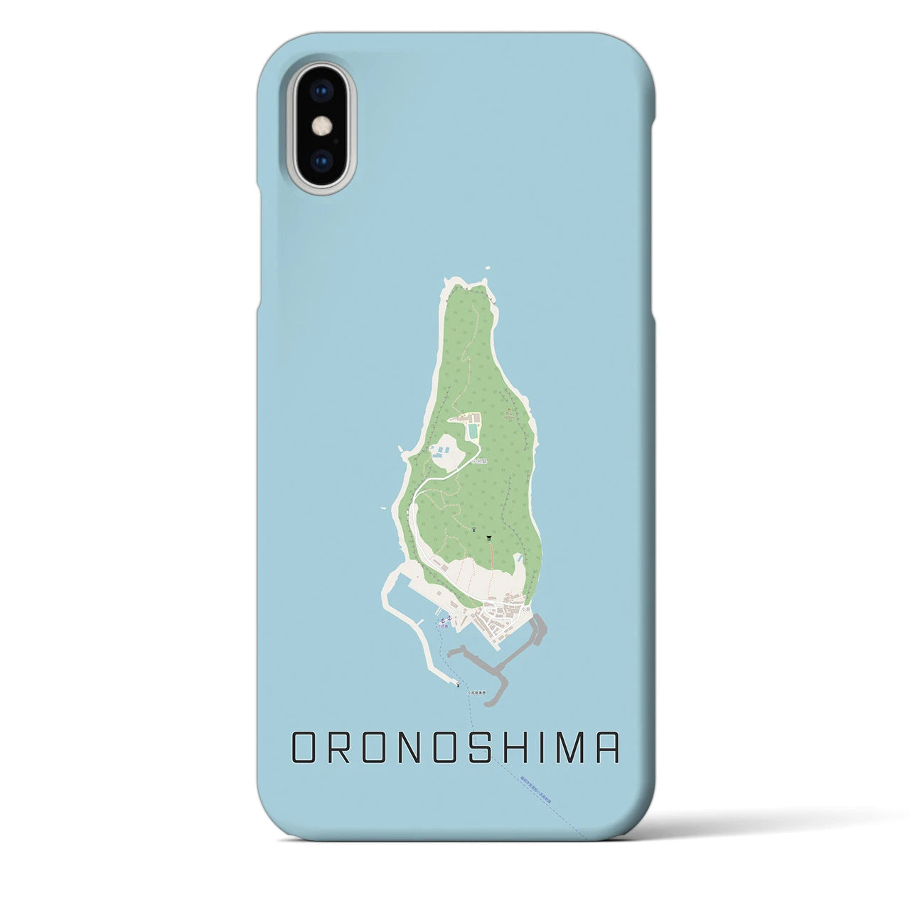 【小呂島(福岡県)】地図柄iPhoneケース(バックカバータイプ)