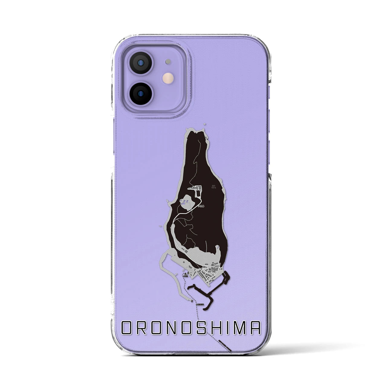 【小呂島(福岡県)】地図柄iPhoneケース(クリアタイプ)