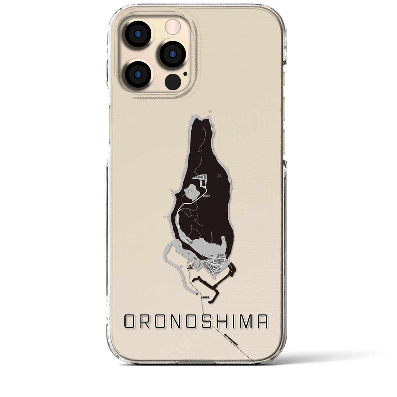 【小呂島(福岡県)】地図柄iPhoneケース(クリアタイプ)