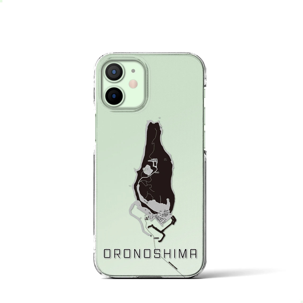 【小呂島(福岡県)】地図柄iPhoneケース(クリアタイプ)