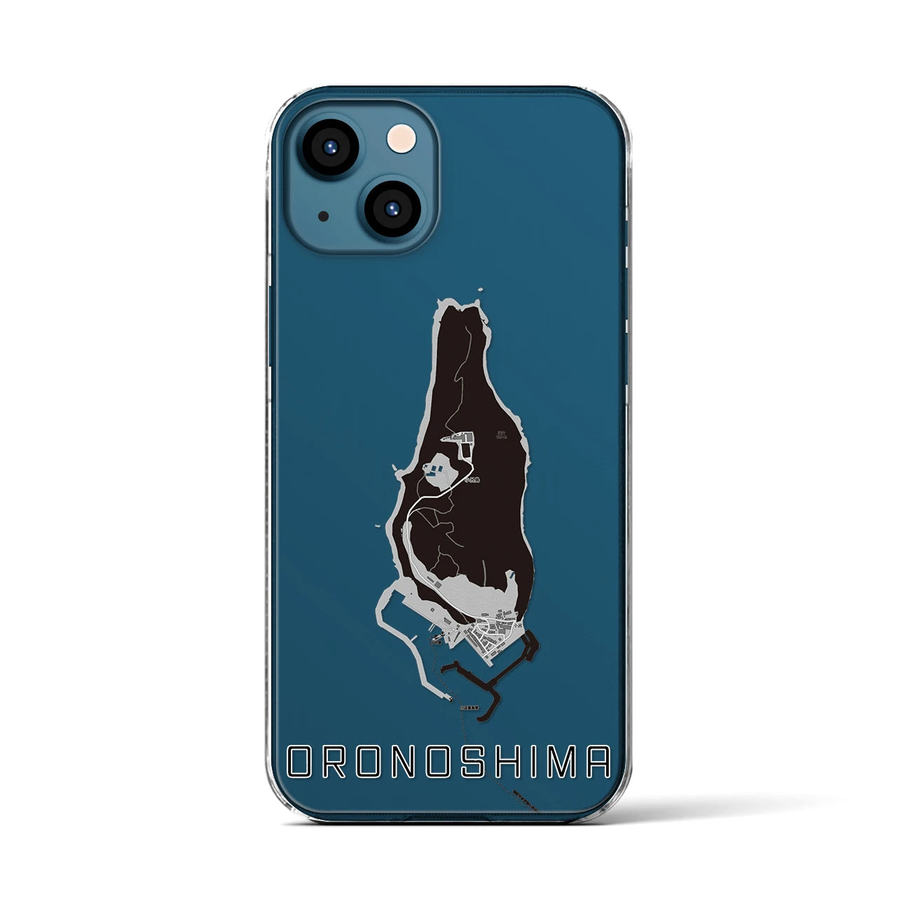 【小呂島(福岡県)】地図柄iPhoneケース(クリアタイプ)