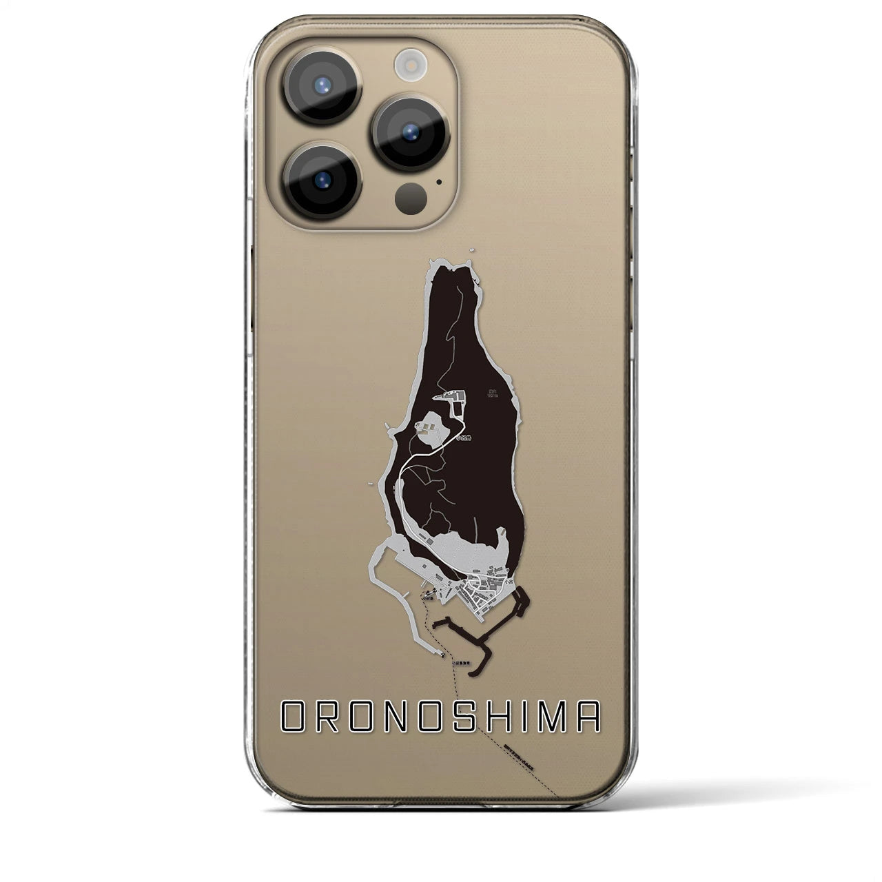 【小呂島(福岡県)】地図柄iPhoneケース(クリアタイプ)