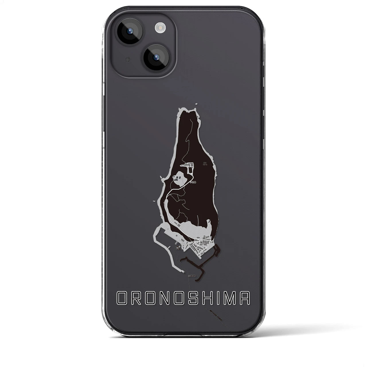 【小呂島(福岡県)】地図柄iPhoneケース(クリアタイプ)