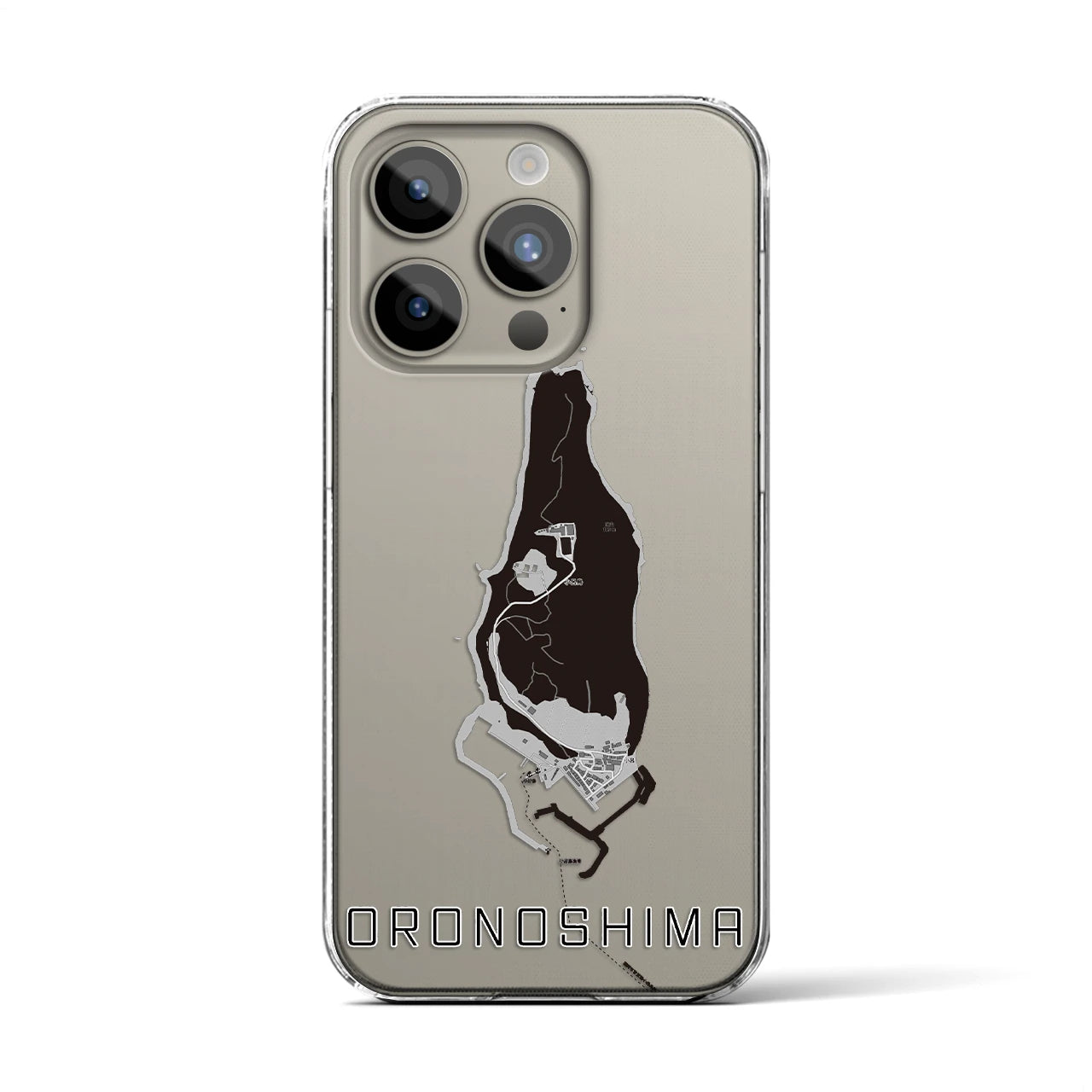 【小呂島(福岡県)】地図柄iPhoneケース(クリアタイプ)