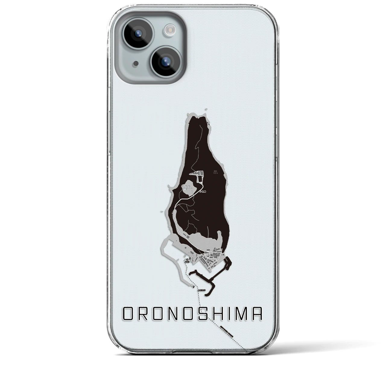 【小呂島(福岡県)】地図柄iPhoneケース(クリアタイプ)