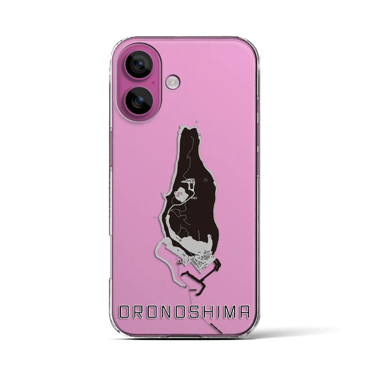 【小呂島(福岡県)】地図柄iPhoneケース(クリアタイプ)