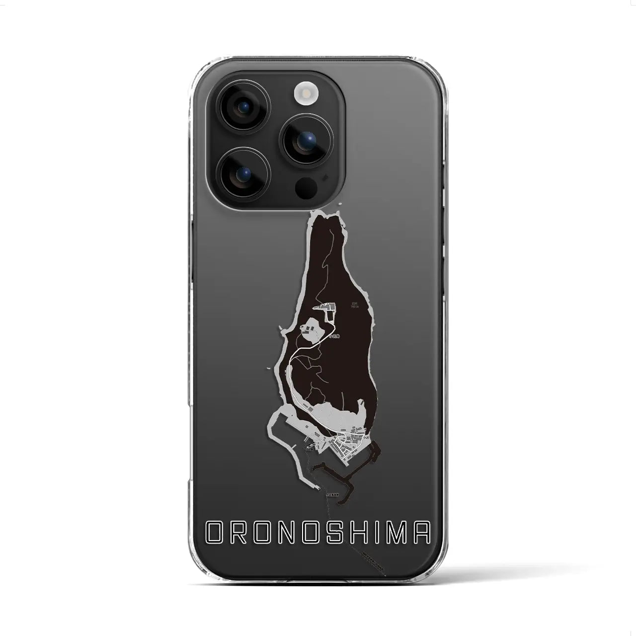 【小呂島(福岡県)】地図柄iPhoneケース(クリアタイプ)