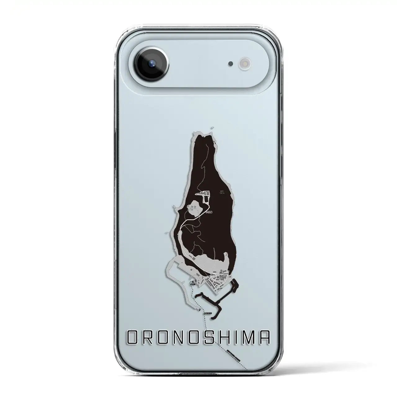 【小呂島(福岡県)】地図柄iPhoneケース(クリアタイプ)