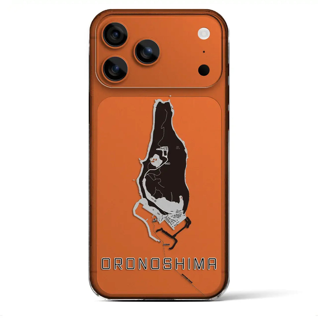 【小呂島(福岡県)】地図柄iPhoneケース(クリアタイプ)モノトーン・iPhone 17 Pro Max 用