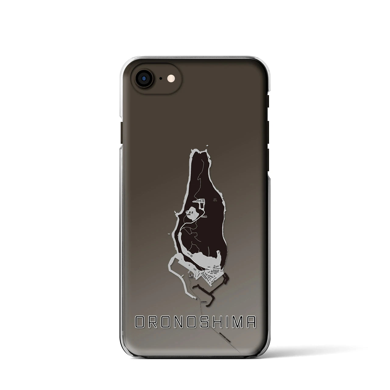 【小呂島(福岡県)】地図柄iPhoneケース(クリアタイプ)