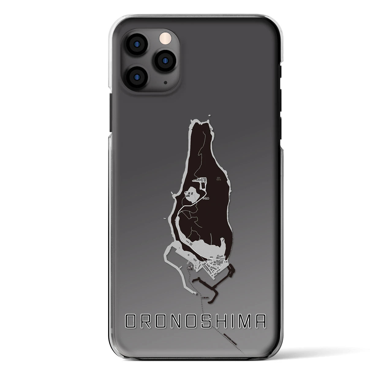 【小呂島(福岡県)】地図柄iPhoneケース(クリアタイプ)
