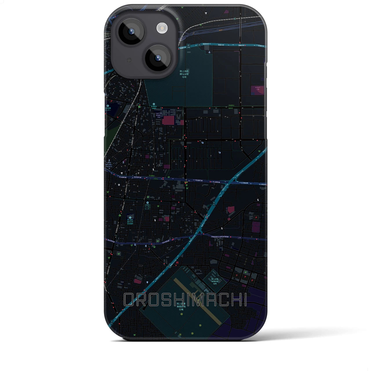 【卸町(宮城県)】地図柄iPhoneケース(バックカバータイプ)