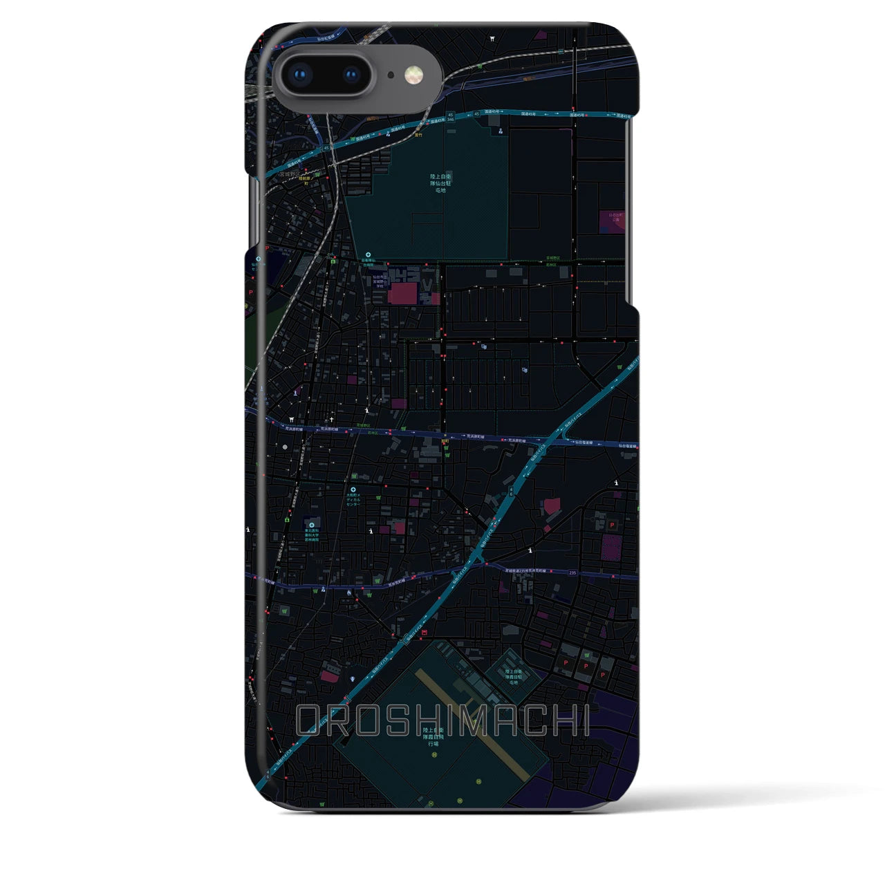 【卸町(宮城県)】地図柄iPhoneケース(バックカバータイプ)