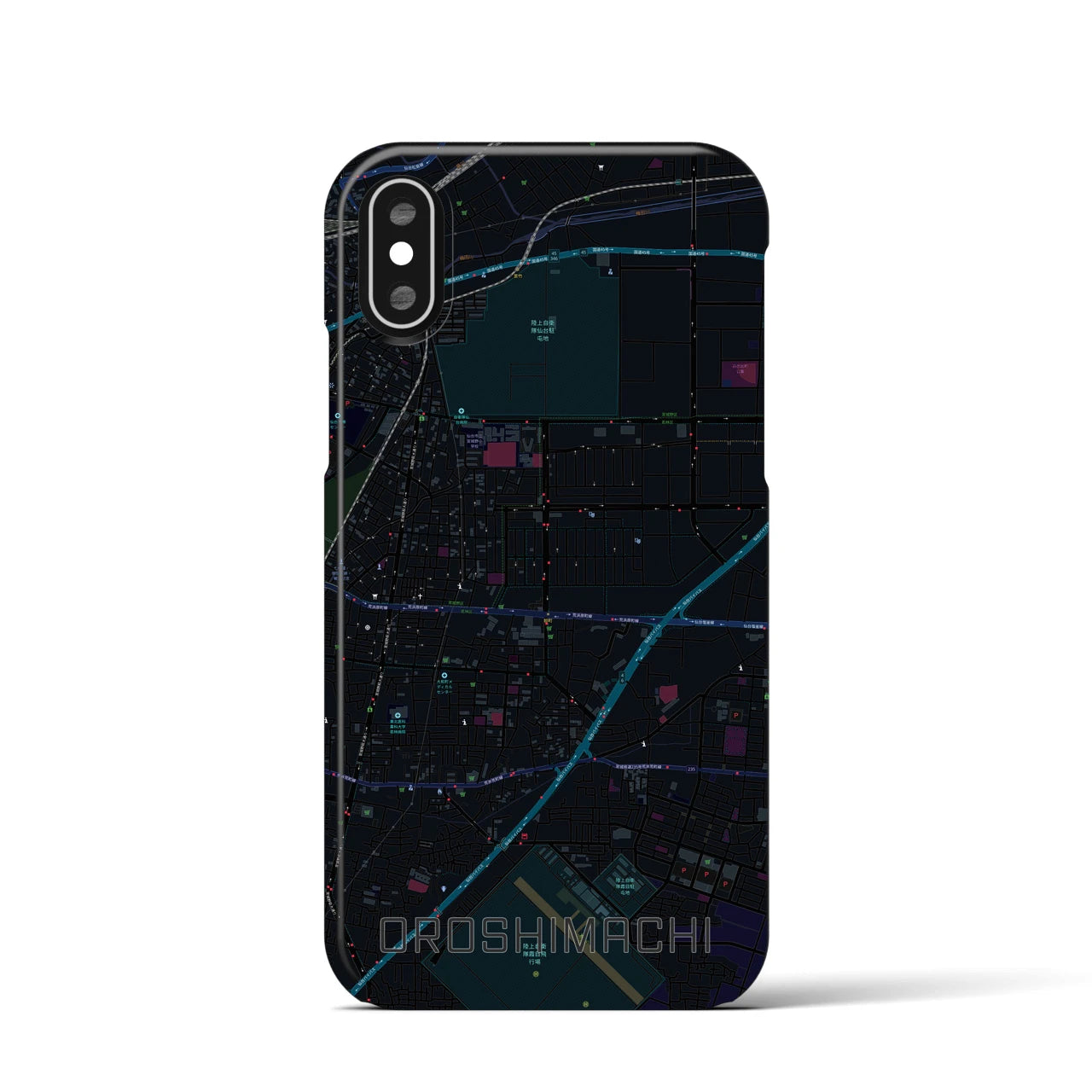 【卸町(宮城県)】地図柄iPhoneケース(バックカバータイプ)