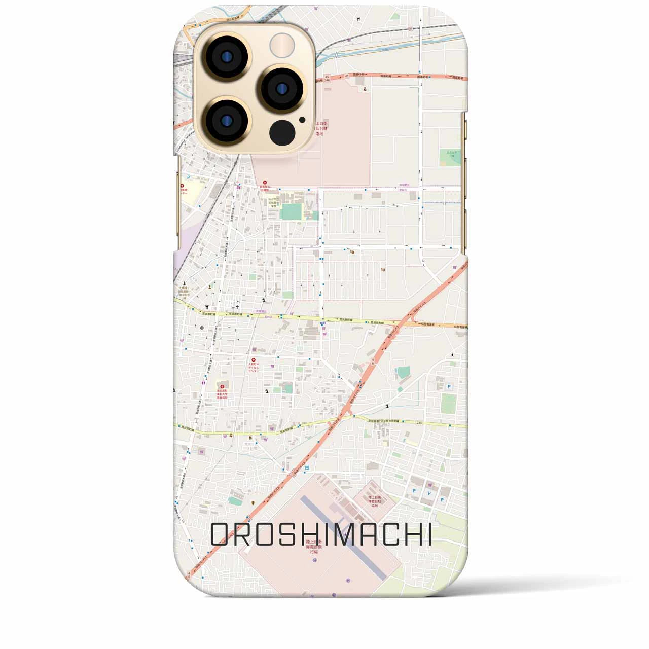 【卸町(宮城県)】地図柄iPhoneケース(バックカバータイプ)