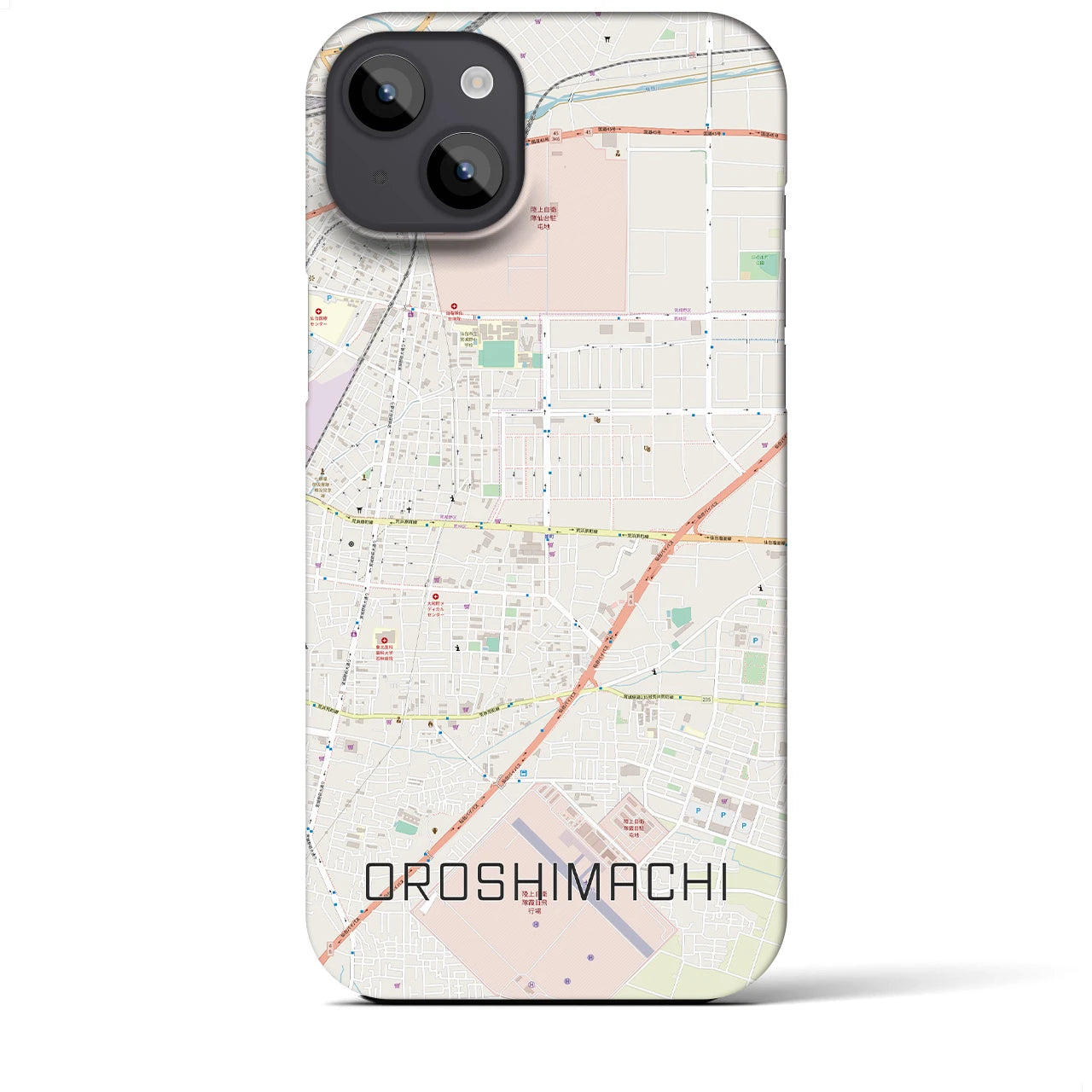 【卸町(宮城県)】地図柄iPhoneケース(バックカバータイプ)