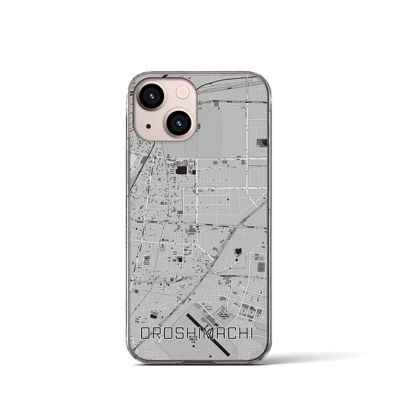 【卸町(宮城県)】地図柄iPhoneケース(クリアタイプ)