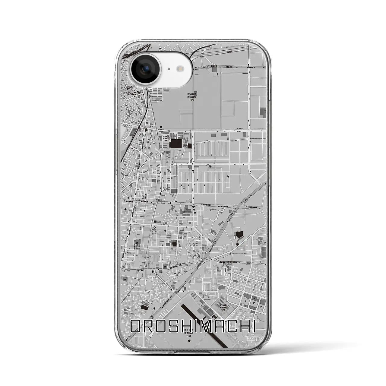 【卸町(宮城県)】地図柄iPhoneケース(クリアタイプ)