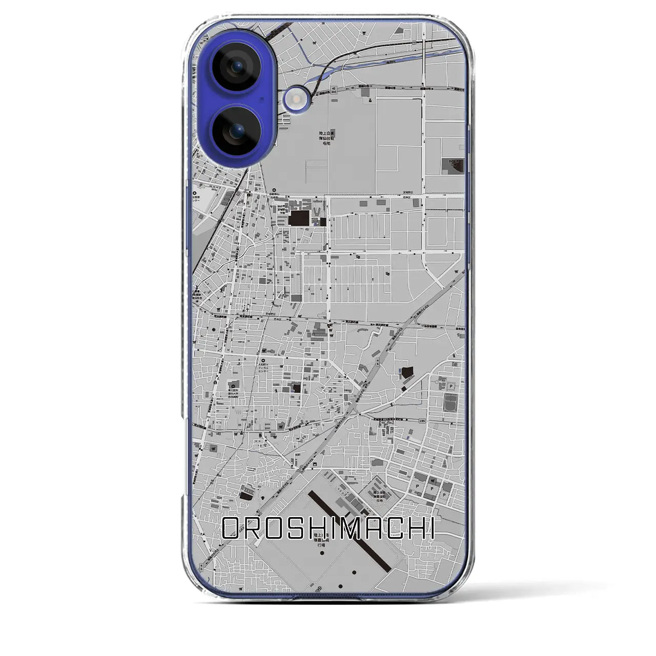 【卸町(宮城県)】地図柄iPhoneケース(クリアタイプ)