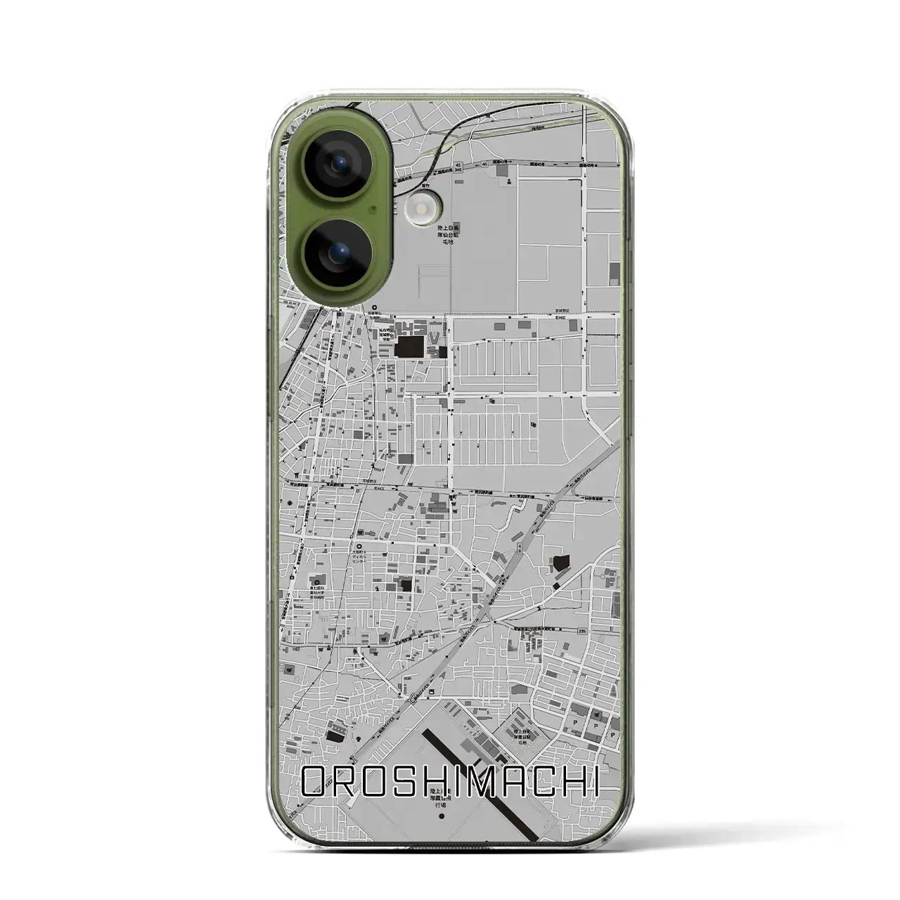 【卸町(宮城県)】地図柄iPhoneケース(クリアタイプ)