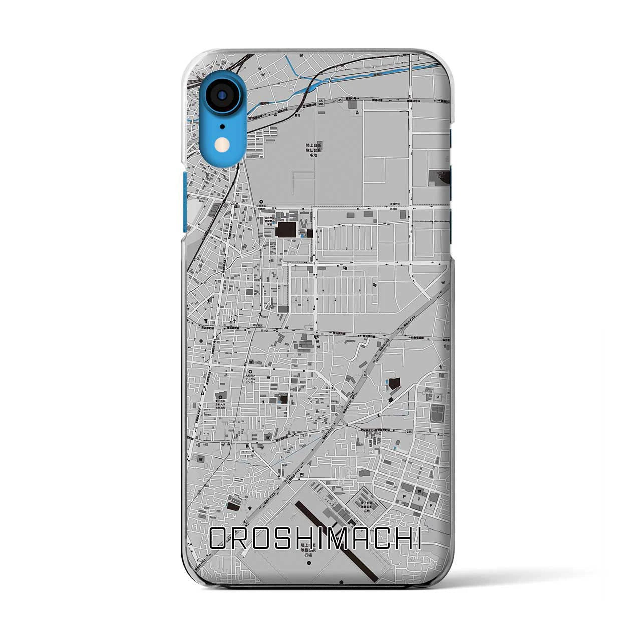 【卸町(宮城県)】地図柄iPhoneケース(クリアタイプ)